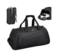 Gym Sports Bag, Waterproof Duffel with Shoe Compartment & Wet Pocket, 40.6L Large-Capacity Holdall Travel Bag for Men & Women, Multipurpose with Shoulder Strap & Backpack Option