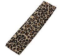 Gym Sports Yoga Headband Stretchy Alice Band Kylie Hair Band Girls Ladies Kids Adult Print Pattern Leopard Floral Polka Dot Plain (Leopard Beige)