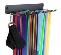 Gym Storage Rack Resistance Band Rack Wall Mount Barbell Rack Heavy Duty Home Gym Storage Rack for Gym Equipment, Exercise Bands, Lifting Belts and Jump Ropes, Gym Accessories (8 prongs)