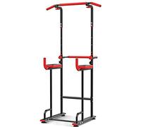 Gym Strength Exercise Power Tower Pull Up and Dip Station Height Adjustable Power Tower Station Maximum Load 120KG Adjust The Height for Home Gym Pull Up Bar Strength Training Horizontal Bar