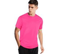 Gym T Shirts for Men Dry Fit(Neon Pink,M)