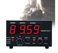 Gym Timer, Boxing Interval Timer with LED Display, Adjustable Time and Sound, Scoreboard Timer for MMA, Muay Thai, Kickboxing, Training, Workout