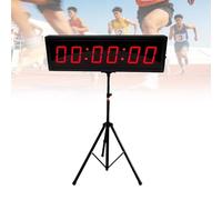 Gym Timer Clock with Start/Stop Button, Race Timing Clock with Tripod, 12/24H Digital Wall Clock for Home Gym TABATA, HIIT, Running Events