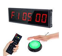 Gym Timer, Gym Clock with Wireless Start/Stop Button, Interval Timer Countdown Timer with Stopwatch,12/24H Digital Wall Clock for Home Gym