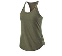 Gym Tops for Women UK Workout Tank Tops Athletic Sleeveless Running Tops Plus Size Yoga Shirts Sports Vests Tees Summer Breathable T-Shirt Army Green
