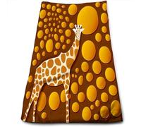 Gym Towels Giraffe And Brown Spot Textures Print Pattern Washable Washcloths Fast Drying Towels for Adults Spa Gym 40X70cm