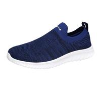 Gym Trainers Womens Breathable Sport Casual Shoes Lightweight Walk Running Sneakers Slip on Women (Blue, 4.5)