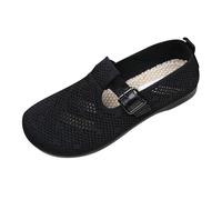 Gym Trainers Womens Casual Shoes Women's Spring Summer Mesh Breathable Non Slip Shallow Mouth Thin Leisure Pointed Single Shoes A Footstool Fashion Mesh Memory Foam Trainer Black 6.5