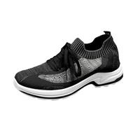 Gym Trainers Womens Running Shoes Womens Casual Women's Shoes Breathable Student Fashion Sneakers Women Wide Fit Sneakers Ladies White (Black,5)