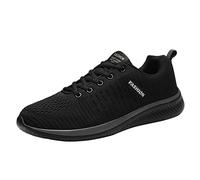 Gym Trainers Womens Wide Fit, Non Slip Memory Foam Walking Shoes,Running Trainers Arch Support,Lightweight Low Top Hiking Shoes,Casual Lace up Running Shoes,Breathable Mesh Tennis Shoes Black