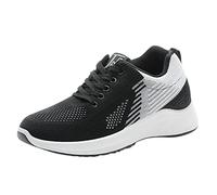 Gym Trainers Womens Womens Trainers Wide Fit Wedge Trainers Breathable Mesh Orthopedic Sneakers Casual Low Top Cushion Running Shoes Soft Arch Support Deals+of+The+Day+Lightning+Deals Black 6