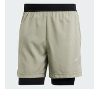 2-in-1 Gym Shorts beige
