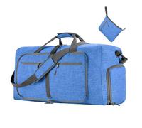Gym Training - Waterproof Weekender Bag, Large Capacity Carry On Bag for Airplanes, Short Trips, Gym, Lightweight Foldable Suitcase Organiser, Durable Storage, Blue, see description, See