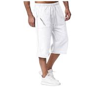 Gym Trousers Men, Men's Summer Casual Joggers Lightweight Beach Nine Point Sweatpants For Comfortable Outdoor Relaxation