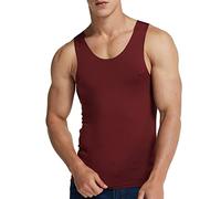 Gym Vest Men, Sleeveless Tshirt Men Gym, Tank Top Singlet Ice Silk Vest Fitness Narrow Shoulder Running Sports Seamless Quick Drying Inside And Outside Wear Summer Youth. (Red, 5XL)