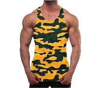 Gym Vests for Men UK Clearance Workout Bodybuilding Tank Tops Athletic Training Gym Shirts Vest Cotton Tank Top Breathable Y-Back Sleeveless Fitness Muscle T-Shirt M-4XL