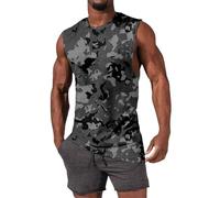 Gym Vests For Men Uk, Men's 4/3/1 pack sleeveless shirt for exercising muscles, mesh, quick-drying, fitness training