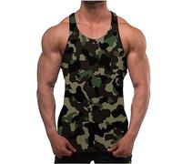 Gym Vests for Men UK Sale Clearance Workout Bodybuilding Tank Tops Athletic Training Gym Shirts Vest Cotton Tank Top Breathable Y-Back Sleeveless Fitness Muscle T-Shirt M-4XL