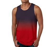 Gym Vests for Men UK Sleeveless Workout Tops Men Vests House Relaxed Fit Casual Undershirt Solid Colour Stylish Fitted Shirt Wrinkle Free Casual Beach Regular Fit Vacation T-Shirts Red