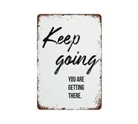 Gym Wall Art,Workout Motivation Poster Fitness,Exercise Poster,Keep Going,Fitness Wall Art,Gym Print Vintage Plaque Metal Tin Sign For Home Cafes Office Store Pubs Club 8x12inch