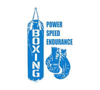 Gym Wall Decal Power Speed Endurance Boxing Gloves Gym Sport Wall Stickers Vinyl Removable Gym Decoratoin Design Wallpaper Small - 34x57cm