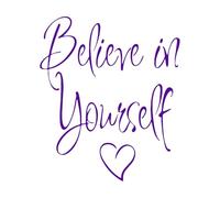 Gym Wall Stickers Inspirational Quotes Believe in Yourself Home Decor Office Classroom Vinyl Window Mirrow Wall Decals Large - 67x57cm