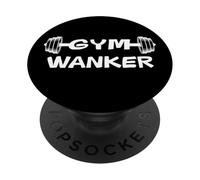 Gym Wanker Certified Personal Trainer Funny Fitness Workout PopSockets Adhesive PopGrip