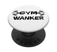 Gym Wanker Men Certified Personal Trainer Funny Gym Workout PopSockets Adhesive PopGrip