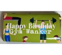 Gym Wanker, Novelty, funny, themed Chocolate Bar gift. For Birthdays, Christmas, Easter and Valentines. (One Size, Dark Chocolate)
