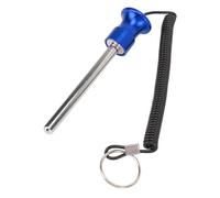 Gym Weight Stack Pin with Lanyard Durable Security Selector Lock Pin for Fitness Exercise 1 Unit (Blue 10mm 100MM)