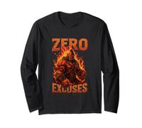 Gym Weightlifting Zero Excuses Ogre Lifting Long Sleeve T-Shirt
