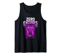 Gym Weightlifting Zero Excuses Purple Ogre Lifting Tank Top