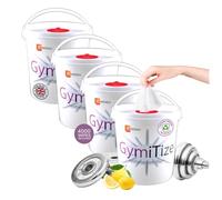Gym Wipes, Gym Equipment Wipes - 1000 Wipes Per Bucket - Pack of 4 | GymiTize , Alcohol Free, Antibacterial, Antiviral, Surface Cleaner, Advanced Barrier Technology, Made in the UK