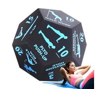 Gym Workout Dice - 12 Sided Group Fitness Exercise Dice Game, Home Sports Training Training Equipment, DDurable PU Foam Ball | Aerobic Routine Generator, Bodyweight Circuit Tool For Stretching Yoga
