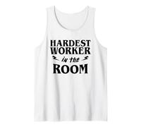 Gym Workout Motivation Tee Hardest Worker in the Room Tank Top