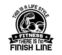 Gym Workout Motivational Typography Exercise Athletic Training with Skull and Dumbbell Wall Vinyl Sticker Decor 67.2x68cm Do not Damage The Wall Surface Black