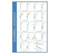 Gym Workout Posters - Unframed Poster Prints - A4 Art Posters 21 x 30cm (Dumbbell)