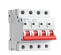 GYM8 4Pole Minature Circuit Breaker 6A-63A Din Rail MCB 400V with ON Off Indiactor Automatic switch