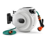 Gymax 1/2 inch 15m + 1m Retractable Hose Reel With Auto-rewind Wall Mount in White Gymax White