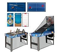 GYMAX 10 in 1 Multi Game Table, Combo Games Table Set with Table Tennis, Basketball, Soccer, Hockey, Archery, Shooting, Darts and Pinball, Complete Accessories for Kids Adults Party Gatherings
