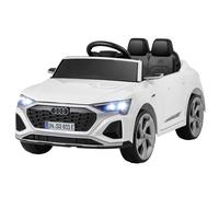 Gymax 12V Electric Ride on Car Licensed Audi Toy Vehicle With Remote-White in White Gymax White