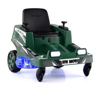 GYMAX 12V Kids Ride on Car, Children Electric Car with Dual Control Sticks, Lights, 360° Twist and Turn, Battery Powered Lawn Mower for 3 Years Old+ (Green)
