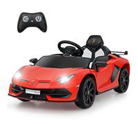 Gymax 12V Licensed Lamborghini Ride on Car Electric Vehicle With Remote in Red Gymax Red