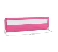 GYMAX 180CM Baby Bed Guard, Foldable Mesh Bedside Guardrail (Pink)