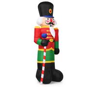 Gymax 2.4M Inflatable Christmas Nutcracker Soldier With 3 LED Lights & Candy Scepter Gymax Multicolor