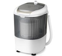 Gymax 2-in-1 Portable 240V Wash machine Mini Single Tube Washer Spin Dryer in Grey Gymax Grey