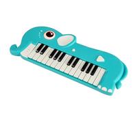 GYMAX 25 Key Kids Piano Keyboard, Portable Children Piano with Built-in Music and Light, Educational Electronic Keyboard for 3+ Years Old (Elephant-shaped)