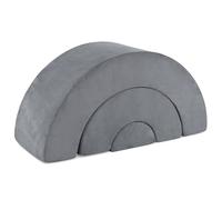 Gymax 3 Piece Toddlers Climbing Toy Indoor Soft Play Equipment Playset-Grey in Grey Gymax Grey