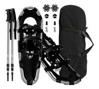 Gymax 30" Aluminum Snow Shoes 4-in-1 Lightweight Terrain Snowshoes in Silver Gymax Silver One Size
