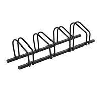 GYMAX 4/5/6 Bike Stand, Floor Wall Mount Bicycle Parking Rack, Cycle Storage Locking Stand (4 Bike, Black)